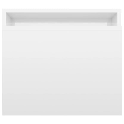Table | Glossy White | Engineered Wood | 100 x 48 x 40 cm | Expandable