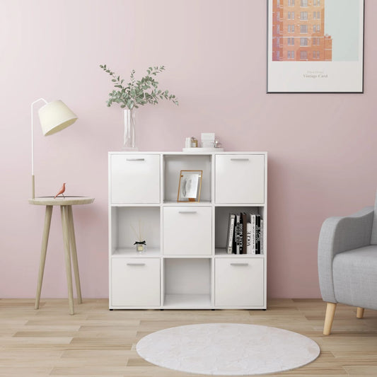 Book Cabinet | White | Engineered wood | 90x30x90 cm | Book Cabinet