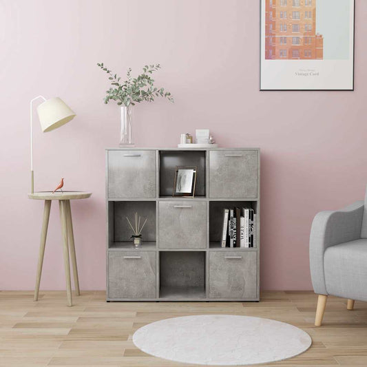 Book Cabinet | Concrete grey | Engineered wood | Medium | Book Cabinet