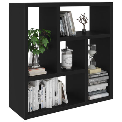 Wall Shelf Black 45.1x16x45.1 cm Engineered Wood