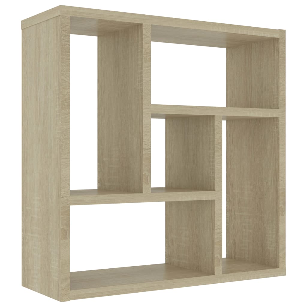 Wall Shelf Sonoma Oak 45.1x16x45.1 cm Engineered Wood