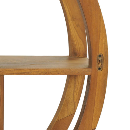 Yin Yang Wall Shelf 80x17.5x80 cm Solid Teak Wood