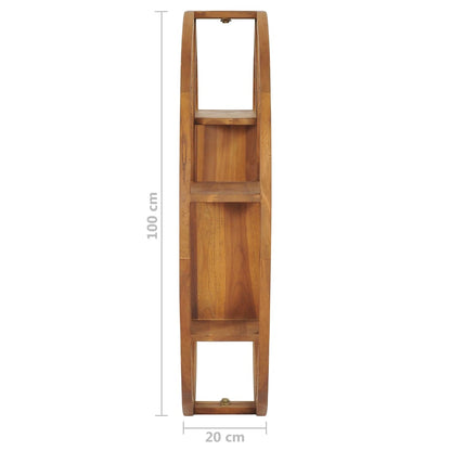 Yin Yang Wall Shelf 100x20x100 cm Solid Teak Wood