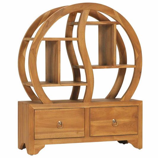 320773 vidaXL Cabinet with Yin Yang Shelf 68x26x83 cm Solid Teak Wood