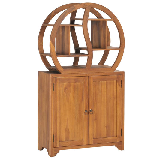 Cabinet With Yin Yang Shelf | Natural Teak