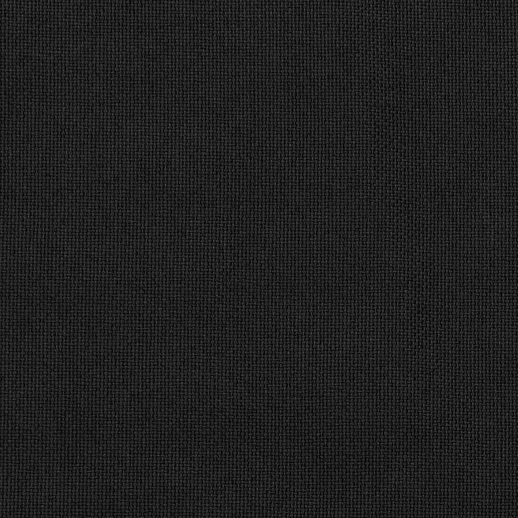 Linen-Look Blackout Curtains with Hooks 2 pcs Black 140x225 cm