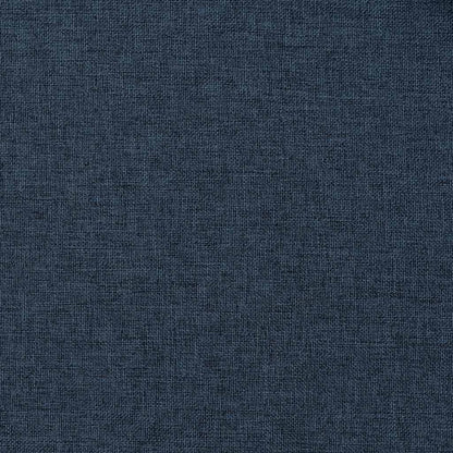 Linen-Look Blackout Curtains with Hooks 2 pcs Blue 140x175 cm