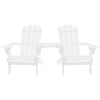 Garden Adirondack Chair Solid Fir Wood White