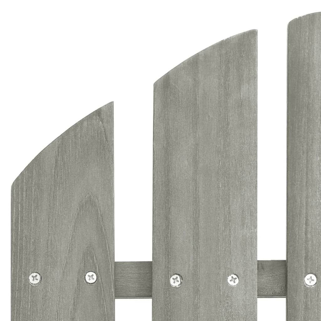 Patio Adirondack Chairs with Tea Table Solid Wood Fir Gray