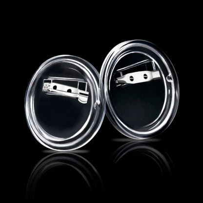 Button Badges Kit with Pins 100 Sets Acrylic 37 mm