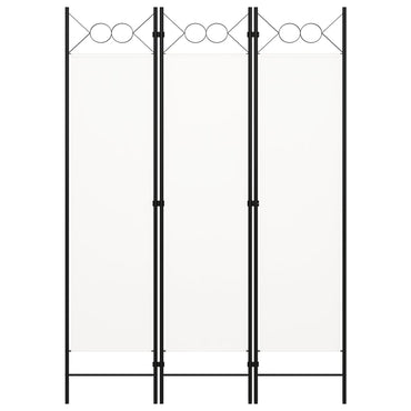 3-Panel Room Divider White 120x180 cm