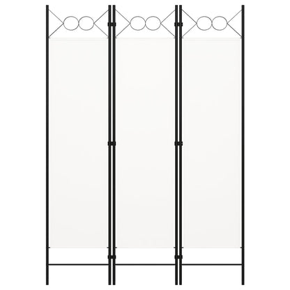 3-Panel Room Divider White 120x180 cm