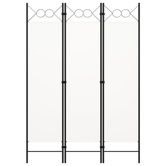 3-Panel Room Divider White 120x180 cm