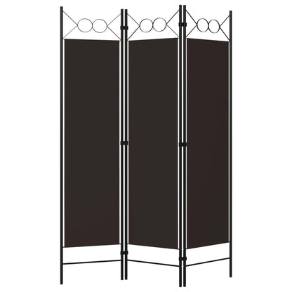 3-Panel Room Divider Brown 47.2"x70.9"