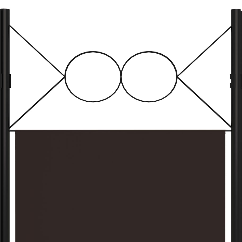 3-Panel Room Divider Brown 47.2"x70.9"