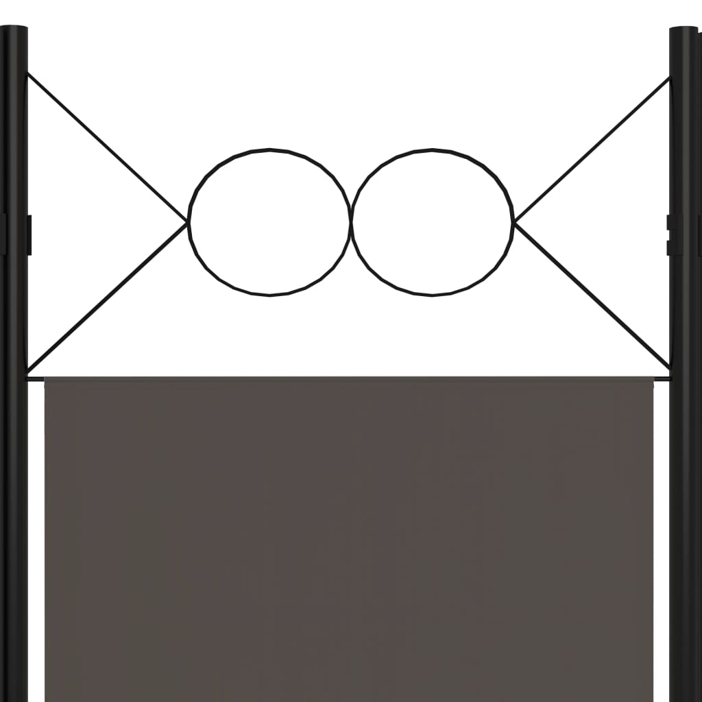 3-Panel Room Divider Anthracite 120x180 cm