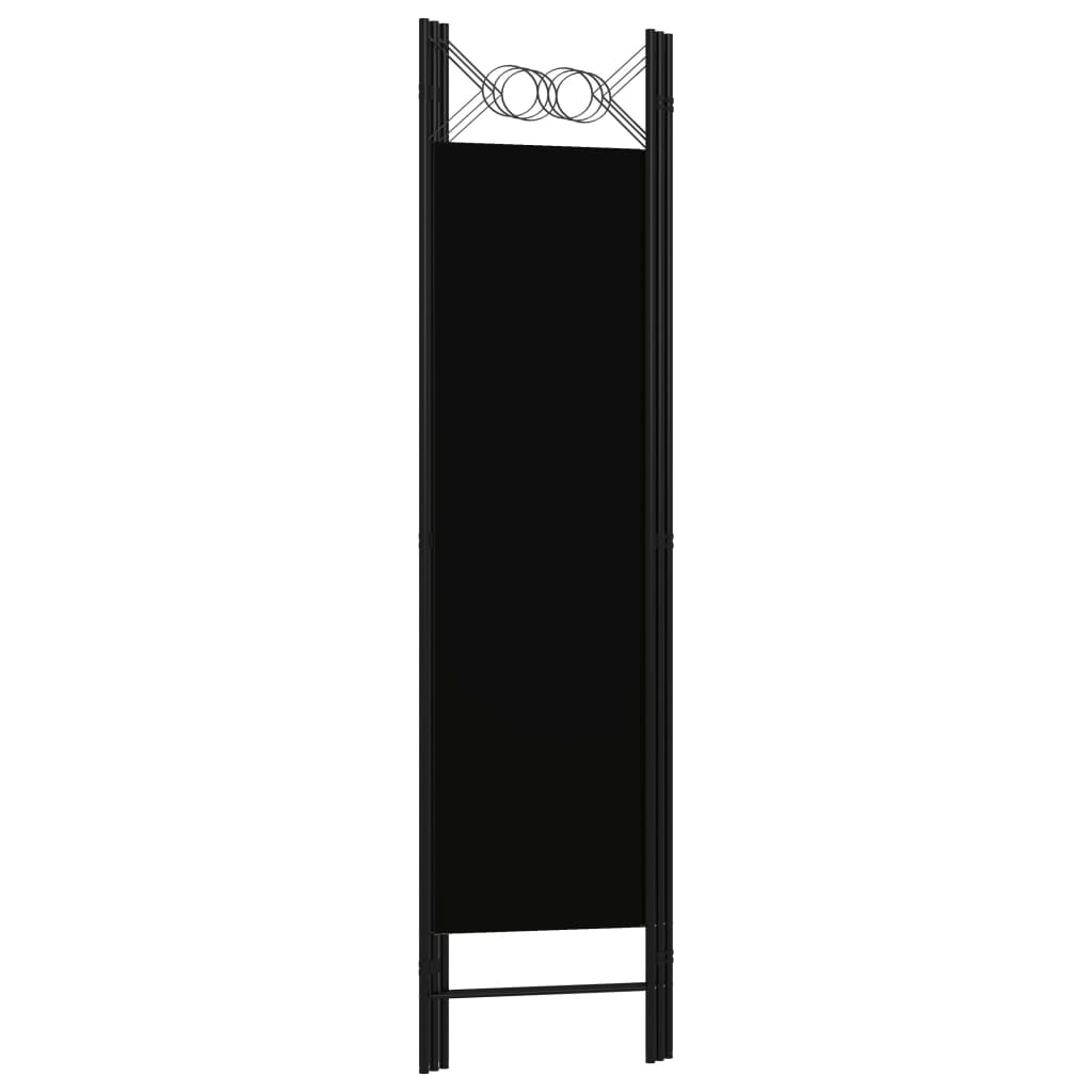 3-Panel Room Divider Black 120x180 cm