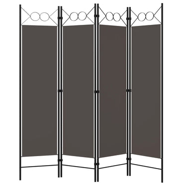 4-Panel Room Divider Anthracite 160x180 cm