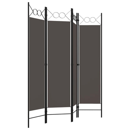 4-Panel Room Divider Anthracite 160x180 cm