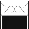 4-Panel Room Divider Black 160x180 cm