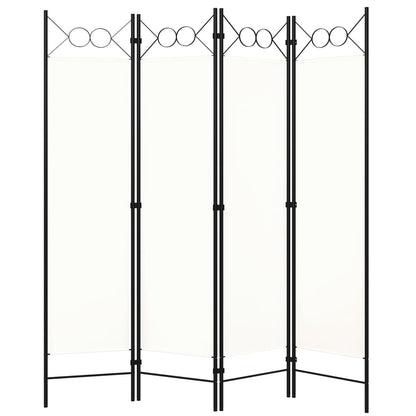 4-Panel Room Divider White 160x180 cm