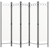 5-Panel Room Divider White 200x180 cm