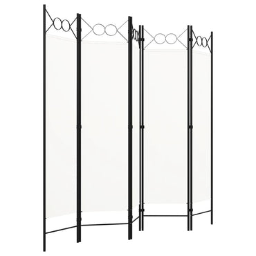 5-Panel Room Divider White 200x180 cm