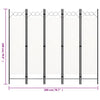 5-Panel Room Divider White 200x180 cm