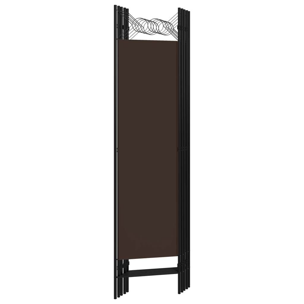 vidaXL 5-Panel Room Divider Brown 78.7"x70.9"