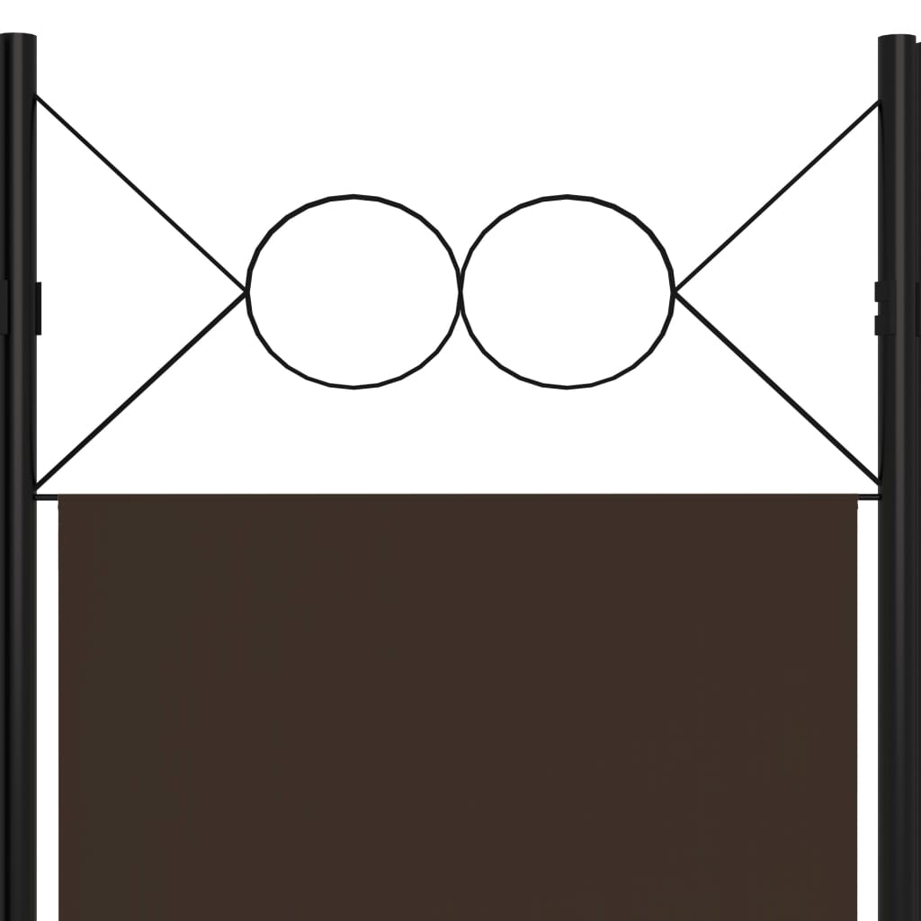 vidaXL 5-Panel Room Divider Brown 78.7"x70.9"
