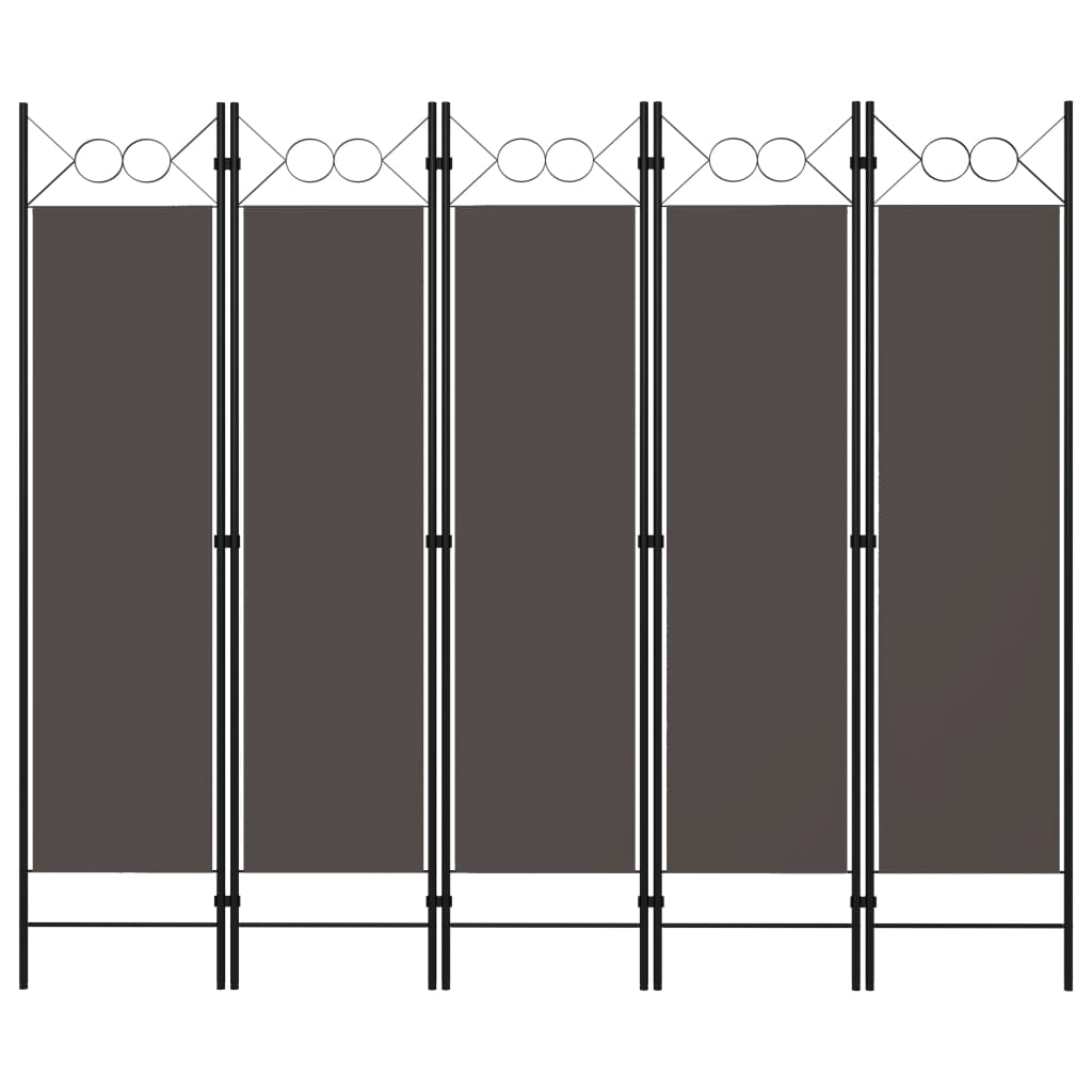 5-Panel Room Divider Anthracite 78.7"x70.9