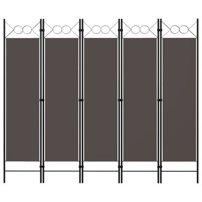 5-Panel Room Divider Anthracite 78.7"x70.9