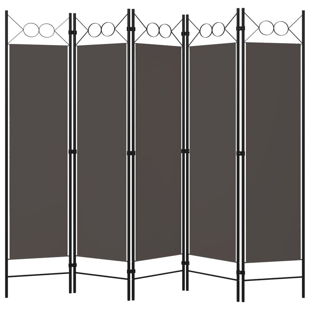 5-Panel Room Divider Anthracite 78.7"x70.9