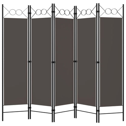 5-Panel Room Divider Anthracite 78.7"x70.9