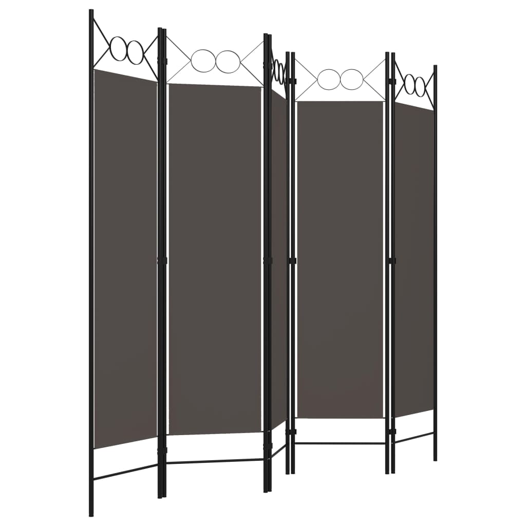 5-Panel Room Divider Anthracite 78.7"x70.9