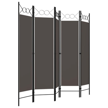 5-Panel Room Divider Anthracite 78.7"x70.9