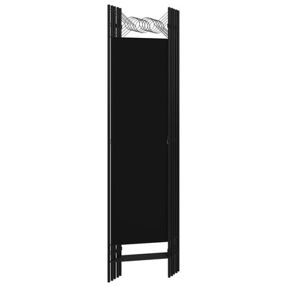 5-Panel Room Divider Black 200x180 cm