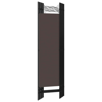 320712 vidaXL 6-Panel Room Divider Brown 240x180 cm