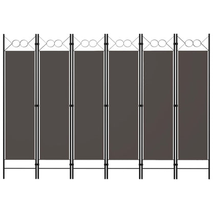 6-Panel Room Divider Anthracite 240x180 cm