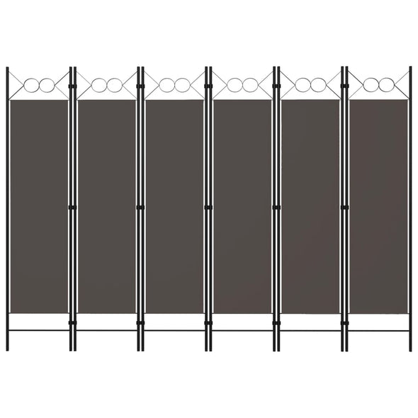 6-Panel Room Divider Anthracite 240x180 cm