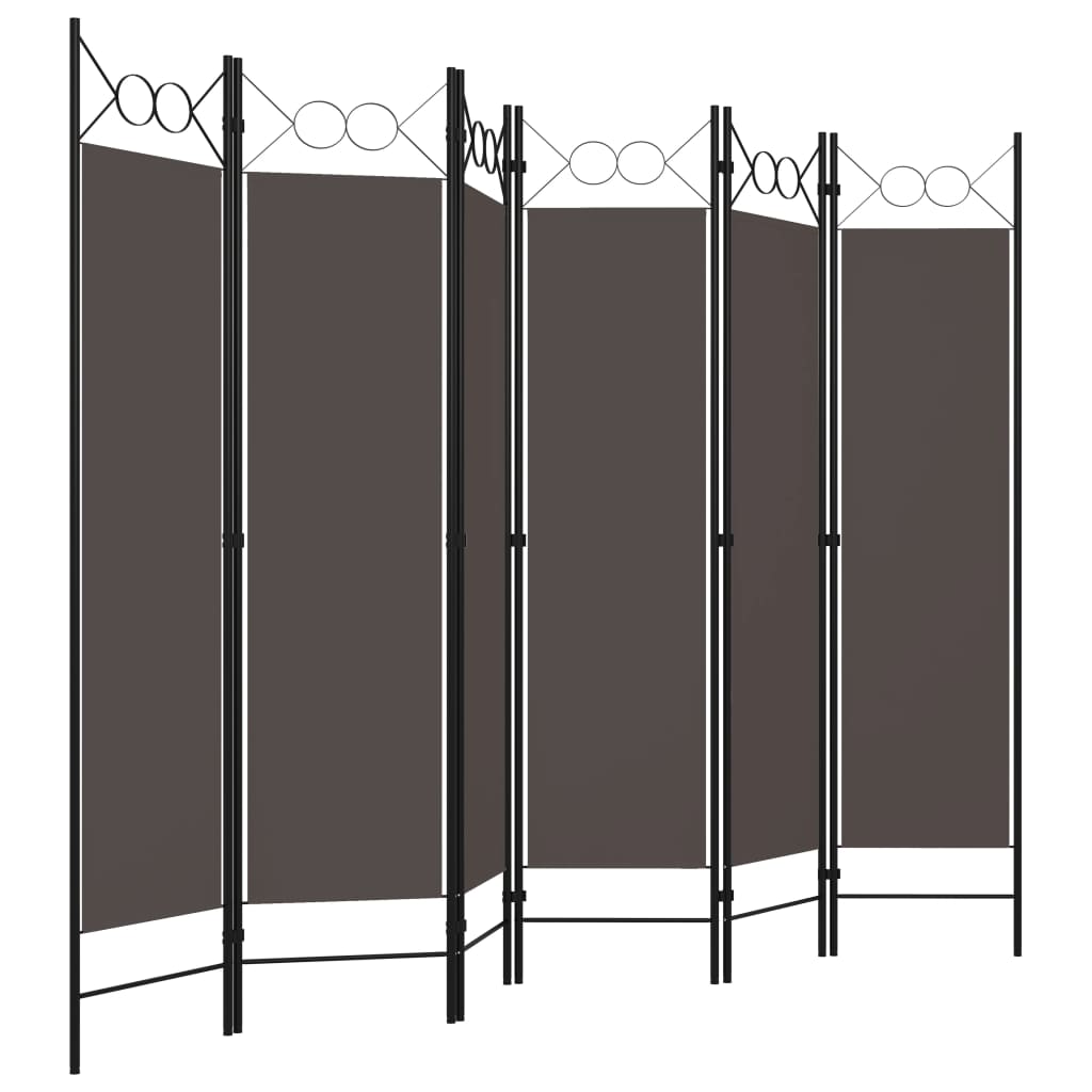 6-Panel Room Divider Anthracite 240x180 cm