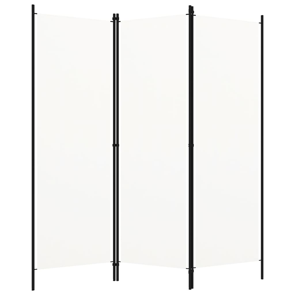 3-Panel Room Divider White 150x180 cm