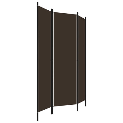 3-Panel Room Divider Brown 150x180 cm