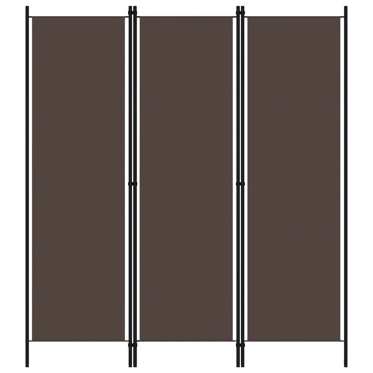 320716 vidaXL 3-Panel Room Divider Brown 150x180 cm