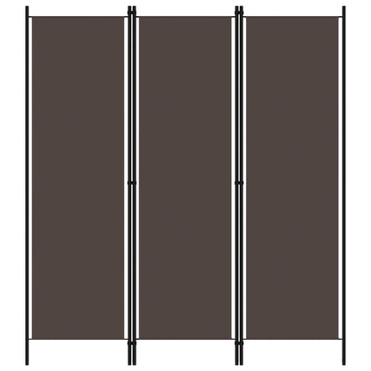 320716 vidaXL 3-Panel Room Divider Brown 150x180 cm