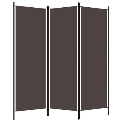 320716 vidaXL 3-Panel Room Divider Brown 150x180 cm