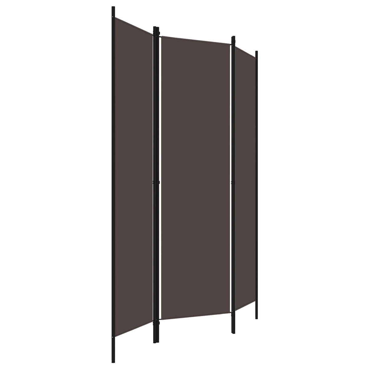 320716 vidaXL 3-Panel Room Divider Brown 150x180 cm