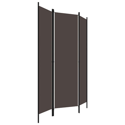 320716 vidaXL 3-Panel Room Divider Brown 150x180 cm