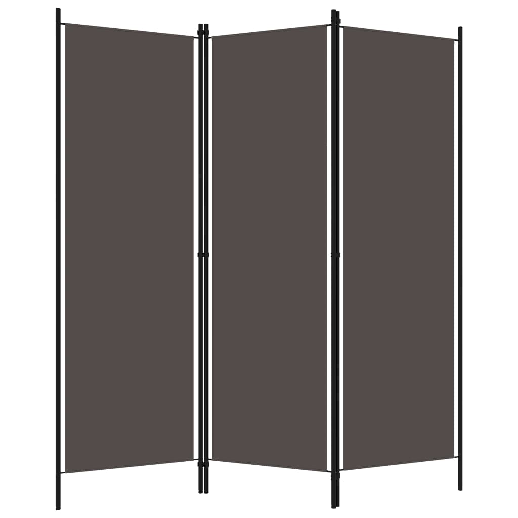 3-Panel Room Divider Anthracite 150x180 cm