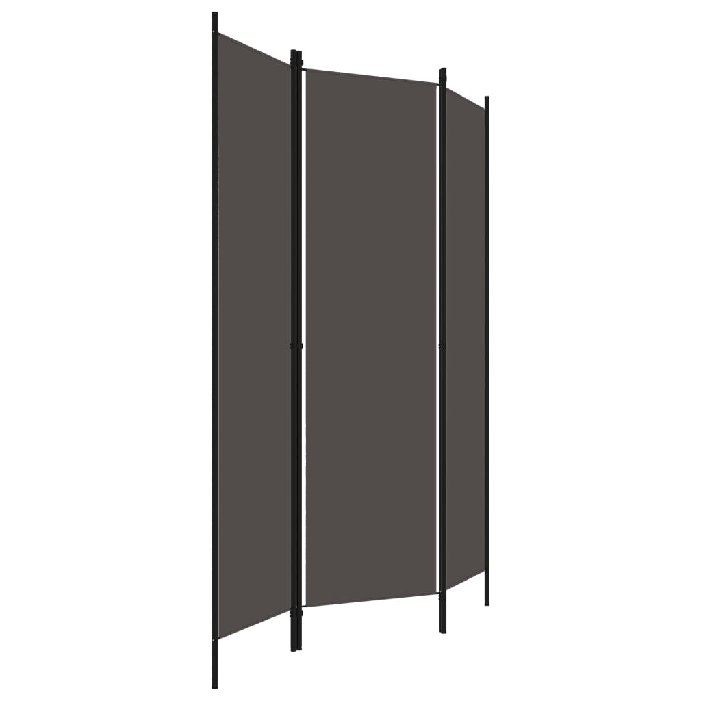 3-Panel Room Divider Anthracite 150x180 cm